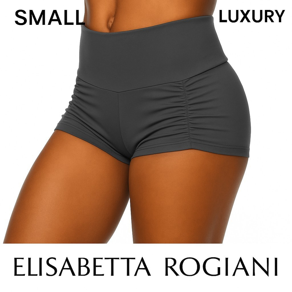 Modern Bohemia Elisabetta Rogiani Kala Shorts S Gray High Waist Gathered USA